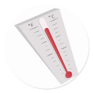 Hot Thermometer Classic Round Sticker
