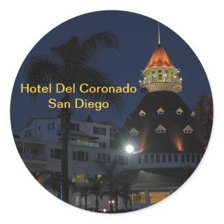 Hotel Del Coronado San Diego California Classic Round Sticker