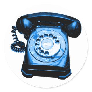 Hotline Blue Classic Round Sticker