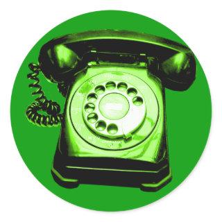 Hotline Green Classic Round Sticker