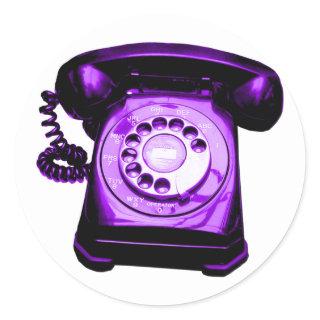 Hotline Purple Classic Round Sticker
