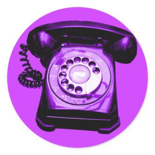 Hotline Purple Classic Round Sticker