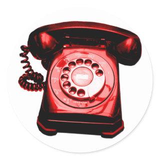 Hotline Red Classic Round Sticker
