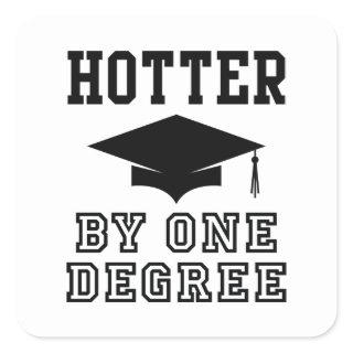 Hotter By One Degree Square Sticker