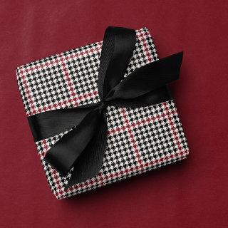 Houndstooth classic holiday black red stylish