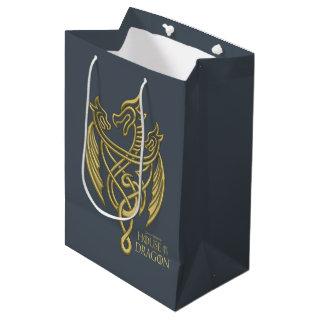 HOUSE OF THE DRAGON | Golden Filigree Dragon Crest Medium Gift Bag