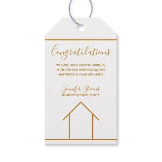 Housewarming Real Estate Company Congratulations Gift Tags