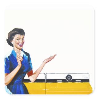 Housewife and New Washer Square Sticker