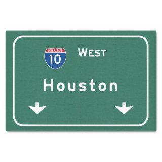 Houston Texas tx Interstate Highway Freeway Road : Tissue Paper
