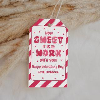 How Sweet It Is To Work With You Valentines Gift Tags