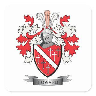 Howard Coat of Arms Square Sticker