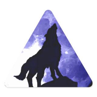 Howling Wolf & Fullmoon Triangle Sticker