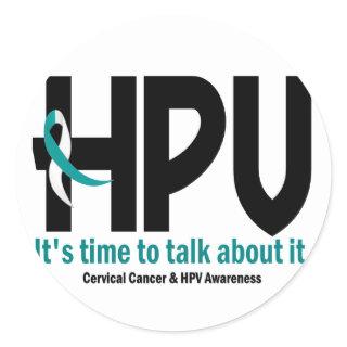 HPV Awareness 1 Classic Round Sticker