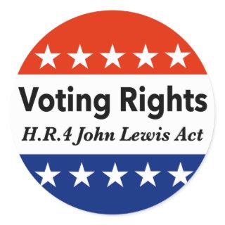 HR4 John Lewis Voting Rights Act Classic Round Sticker