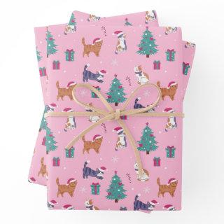 hristmas Cats and Trees Holiday Pattern  Sheets