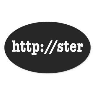 http://ster / html code oval sticker