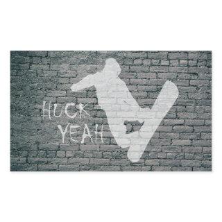Huck Yeah (Snowboarding) Rectangular Sticker