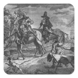Hudibras Sallies Forth, Plate II Square Sticker