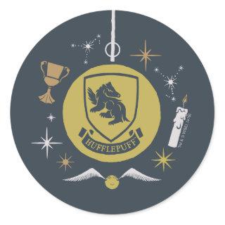 HUFFLEPUFF™ Holiday Bauble Graphic Classic Round Sticker