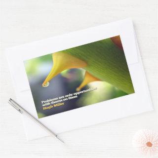 Hugh Miller Inspirational Quote "Opportunities" Rectangular Sticker