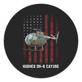 Hughes Oh 6 Cayuse Oh 6 Loach Helicopter Classic Round Sticker