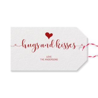 Hugs and Kisses Valentine's Day Gift Tags