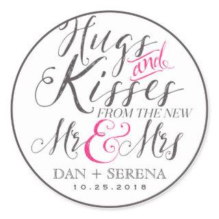 Hugs Kisses from Mr and Mrs Wedding Favor Sticker