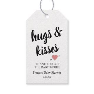Hugs & Kisses thank you Baby Shower Gift Tags