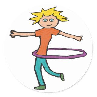 Hula Hooping Classic Round Sticker
