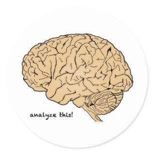 Human Brain: Analyze This! Classic Round Sticker