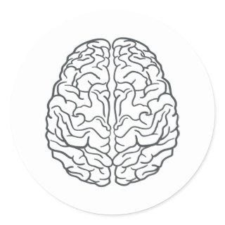 Human Brain Classic Round Sticker