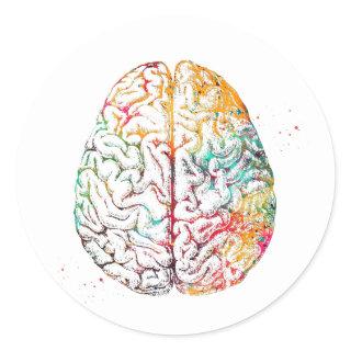 Human Brain Classic Round Sticker