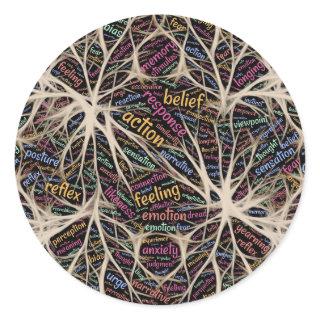 Human Experience Inspirational Word Art     Classic Round Sticker