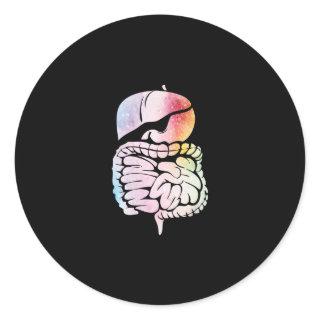 Human Internal Organs Anatomy Art Digestive System Classic Round Sticker