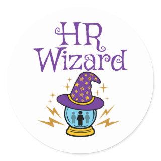 Human Resources HR Wizard Classic Round Sticker