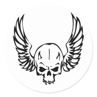 Human Skull Classic Round Sticker