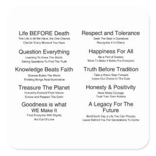 Humandments Square Sticker