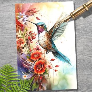 Hummingbird 4 Decoupage Paper