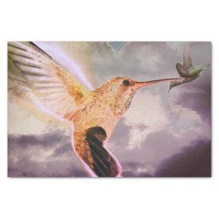 HUMMINGBIRD AND CLOUDS Tissue Paper