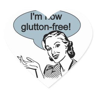 Humorous Dieting Glutton Free Heart Sticker
