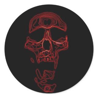 Humorous Funny Skull Classic Round Sticker