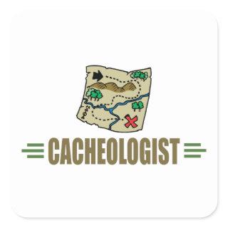 Humorous Geocaching Square Sticker