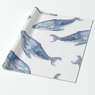 Humpback Whales in Watercolor