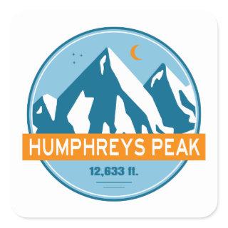 Humphreys Peak Arizona Stars Moon Square Sticker
