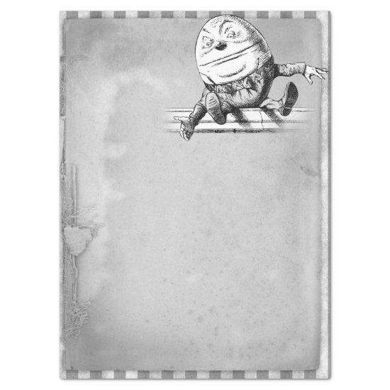 Humpty Dumpty Alice in Wonderland Decoupage Tissue Paper