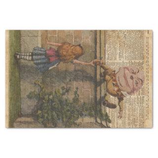 Humpty Dumpty & Alice Vintage Book Illustration Tissue Paper