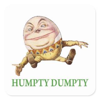 Humpty Dumpty Sat on a Wall Square Sticker