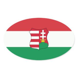 Hungary Car Oval Oval Sticker