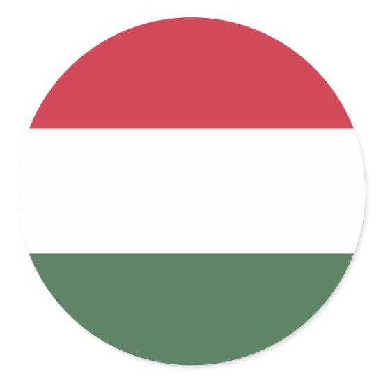 Hungary Flag Classic Round Sticker
