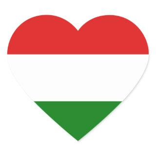 Hungary Flag Heart Sticker